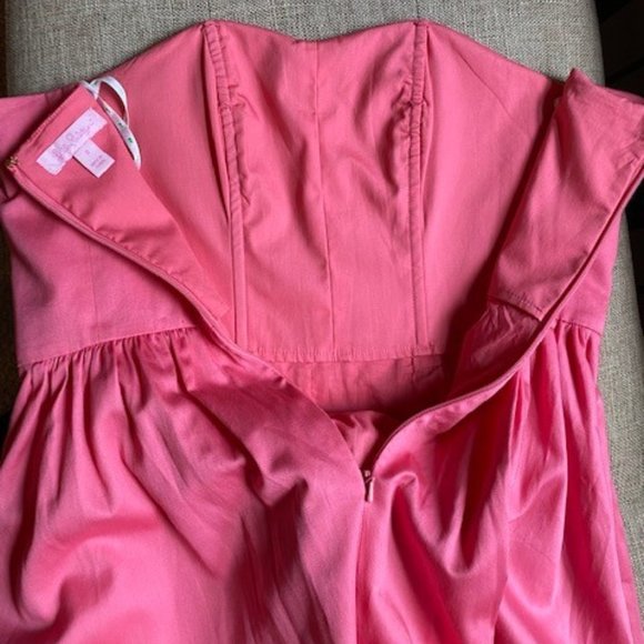 HP ❤️ LILY PULITZER Pink Mayfield Strapless Dress - Picture 6 of 7